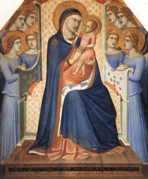 Pietro Lorenzetti Madonna and Child Enthroned with Eight Angels France oil painting art